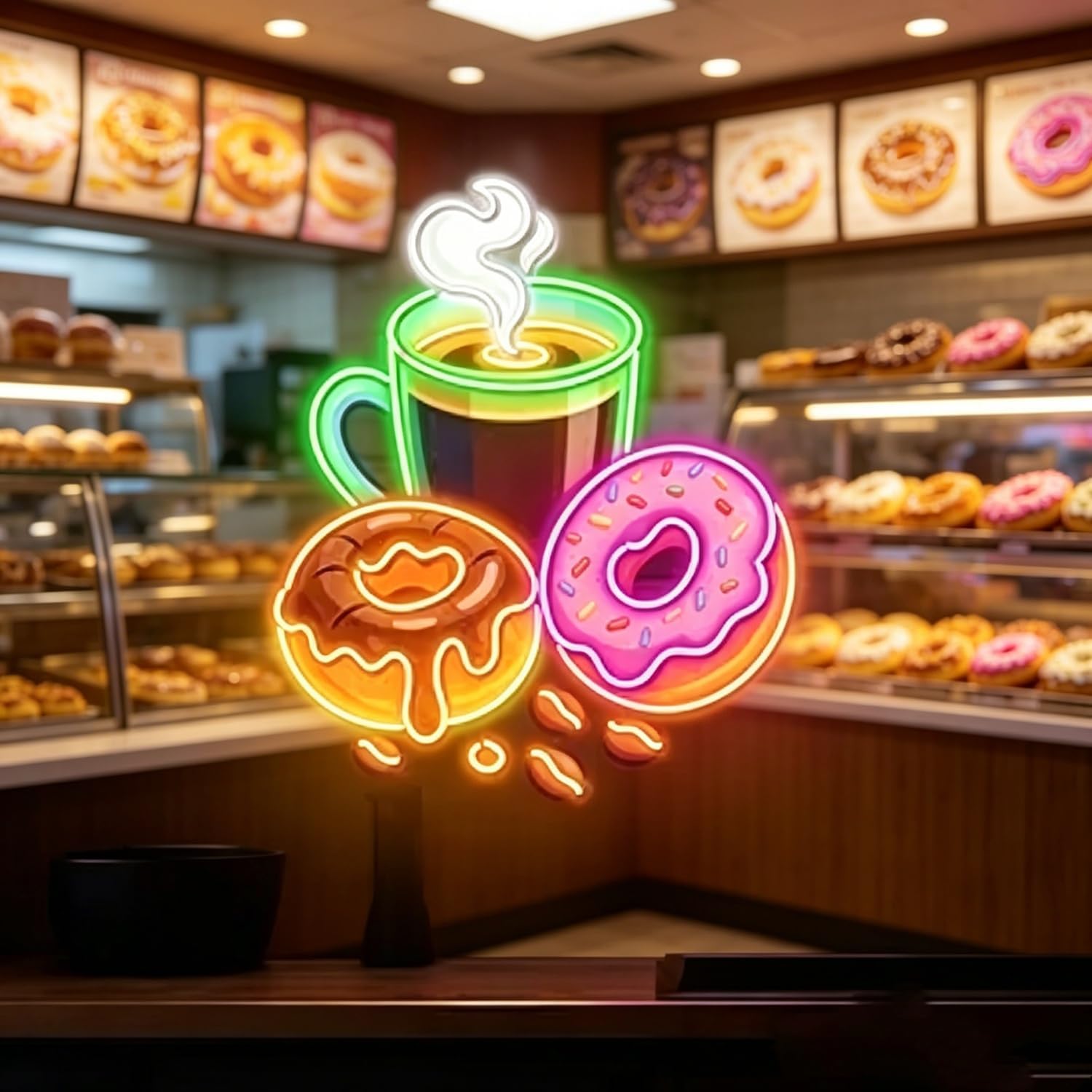 Commercial Kitchen Walls - Donuts LED Neon Tabela USB Güçlü