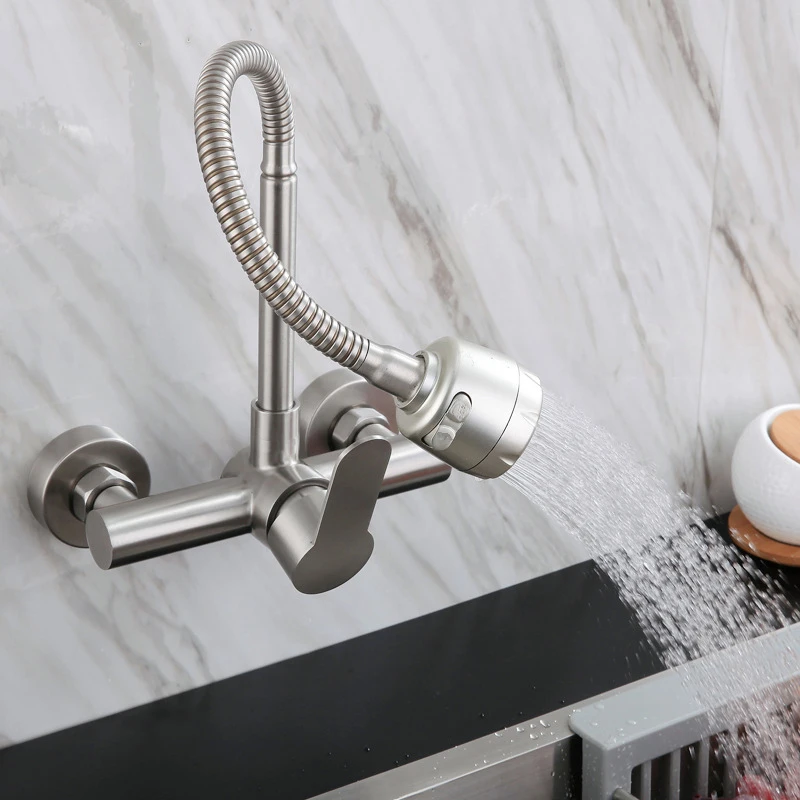 Commercial Kitchen Faucets - 304 Paslanmaz Çelik Mutfak Musluk Çift