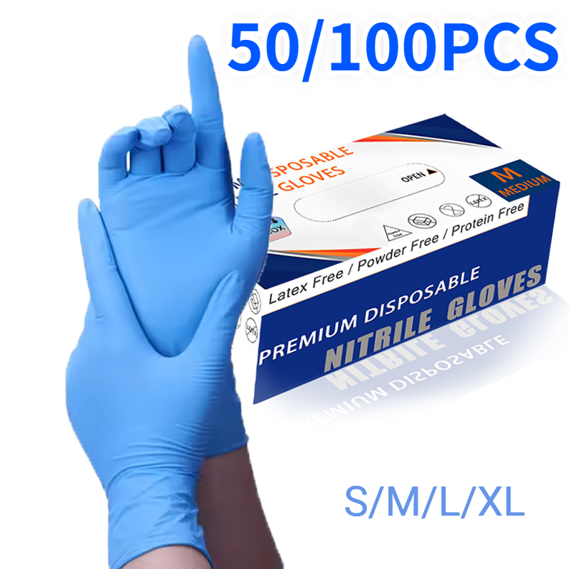 Commercial Kitchen Gloves - 50/100 adet mavi nitril eldiven tek