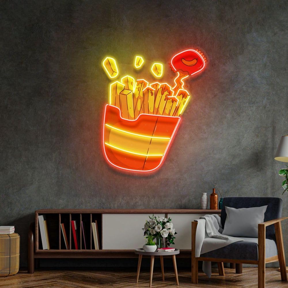 Commercial Kitchen Walls - Özel patates kızartması için Neon burcu