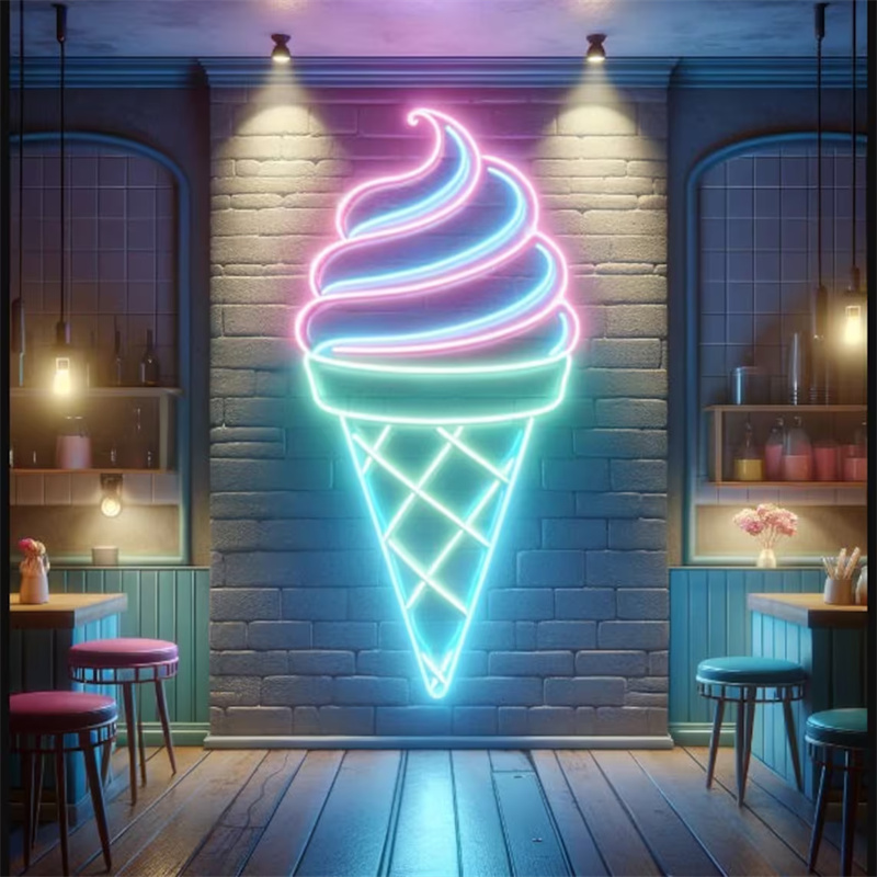Commercial Kitchen Walls - Dondurma LED Neon işık | Ev