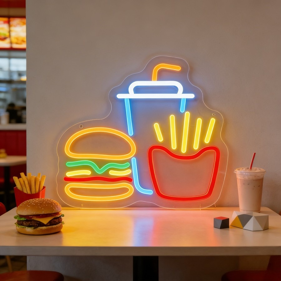 Commercial Kitchen Walls - Burger Patates Kızartması İçecek Fast Food