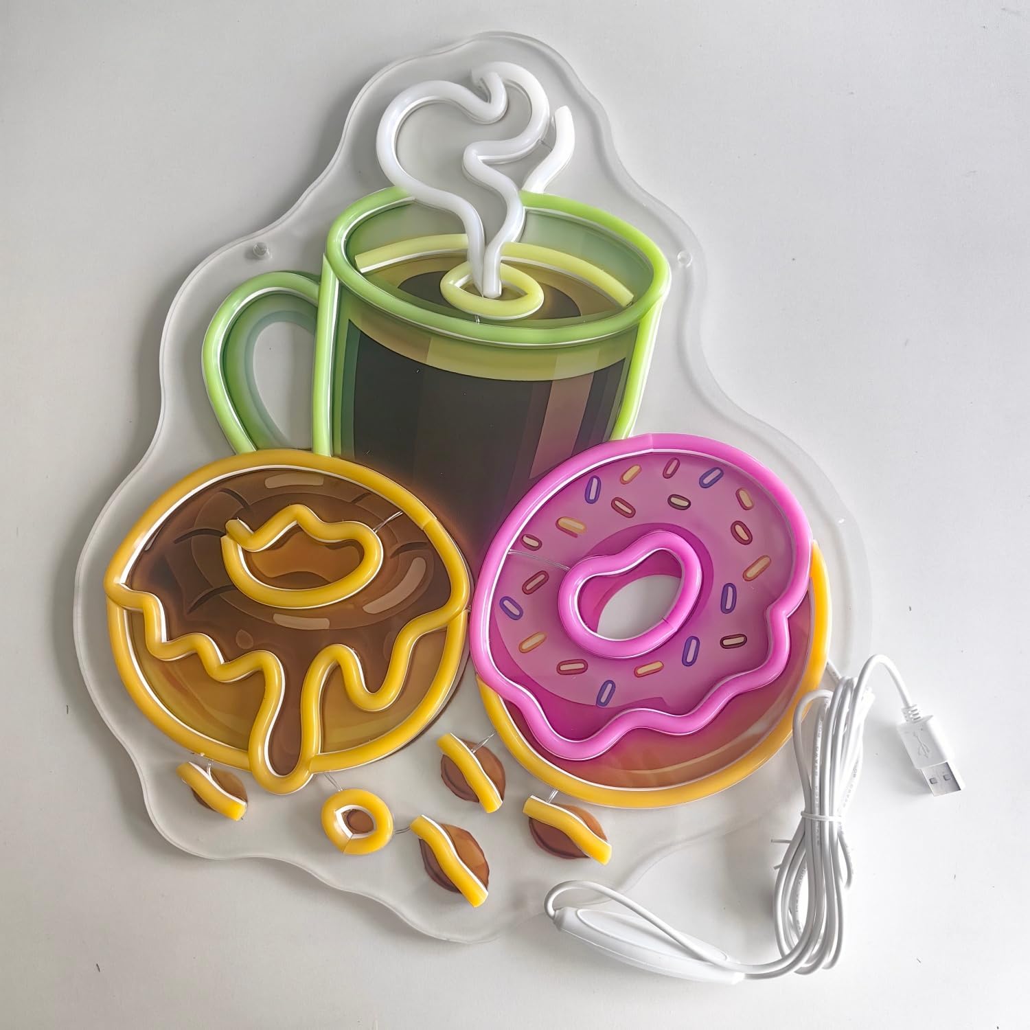 Donuts LED Neon Tabela USB Güç - Commercial Kitchen Walls incelemesi ve fiyatı