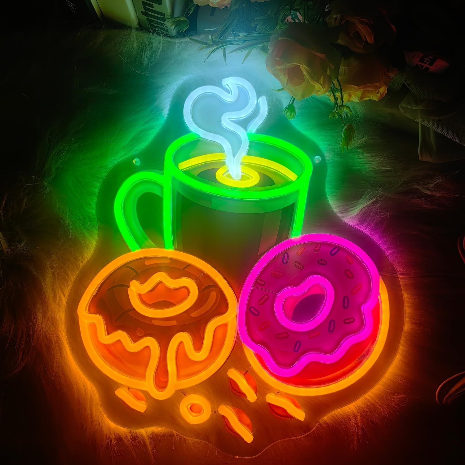 Donuts LED Neon Tabela USB Güç - Commercial Kitchen Walls incelemesi ve fiyatı