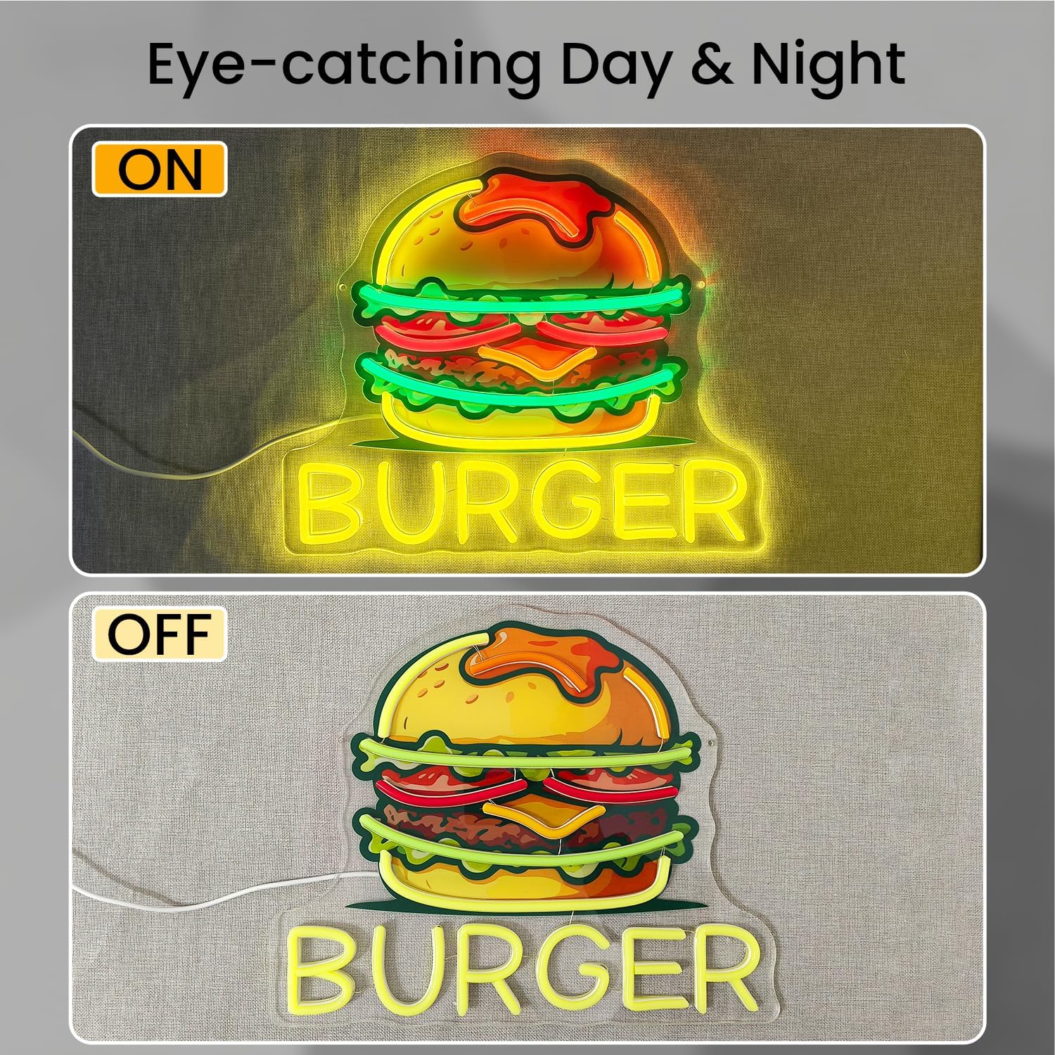 Burger Neon Tabelası, Restoran - Commercial Kitchen Walls incelemesi ve fiyatı
