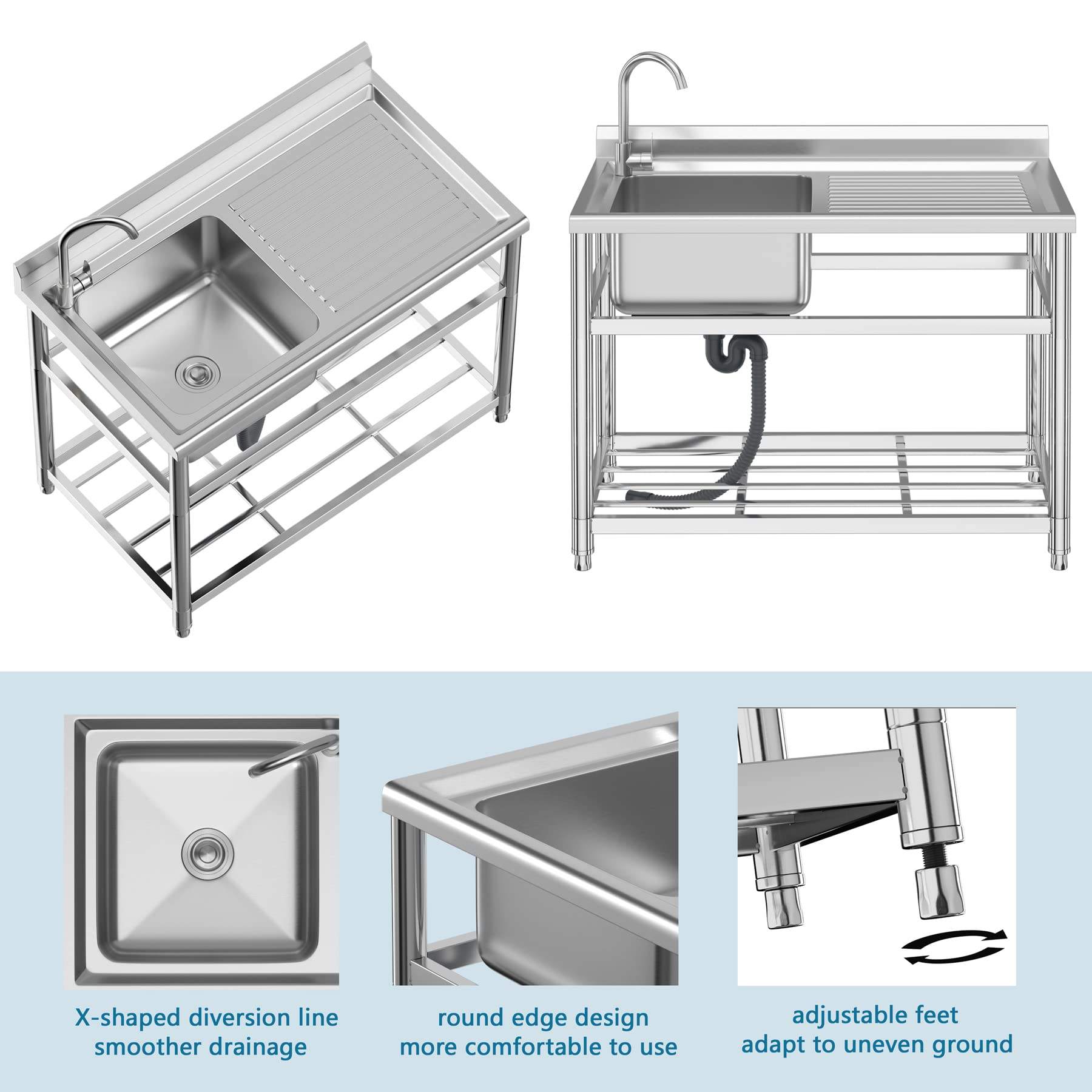 En Çok Satan Paslanmaz Çelik T - Commercial Kitchen Sink incelemesi ve fiyatı