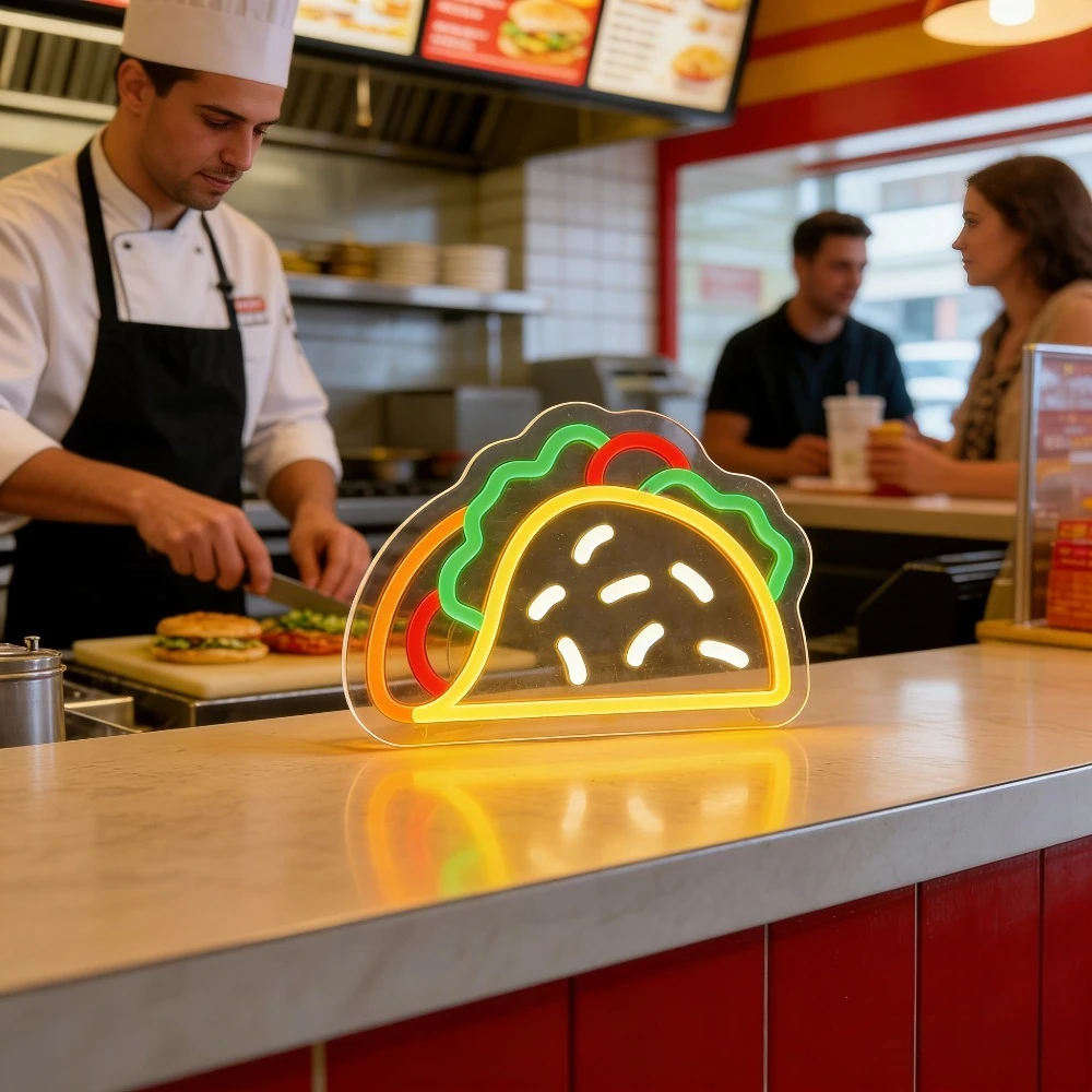 Taco Neon Tabela LED USB Kısıl - Commercial Kitchen Walls incelemesi ve fiyatı