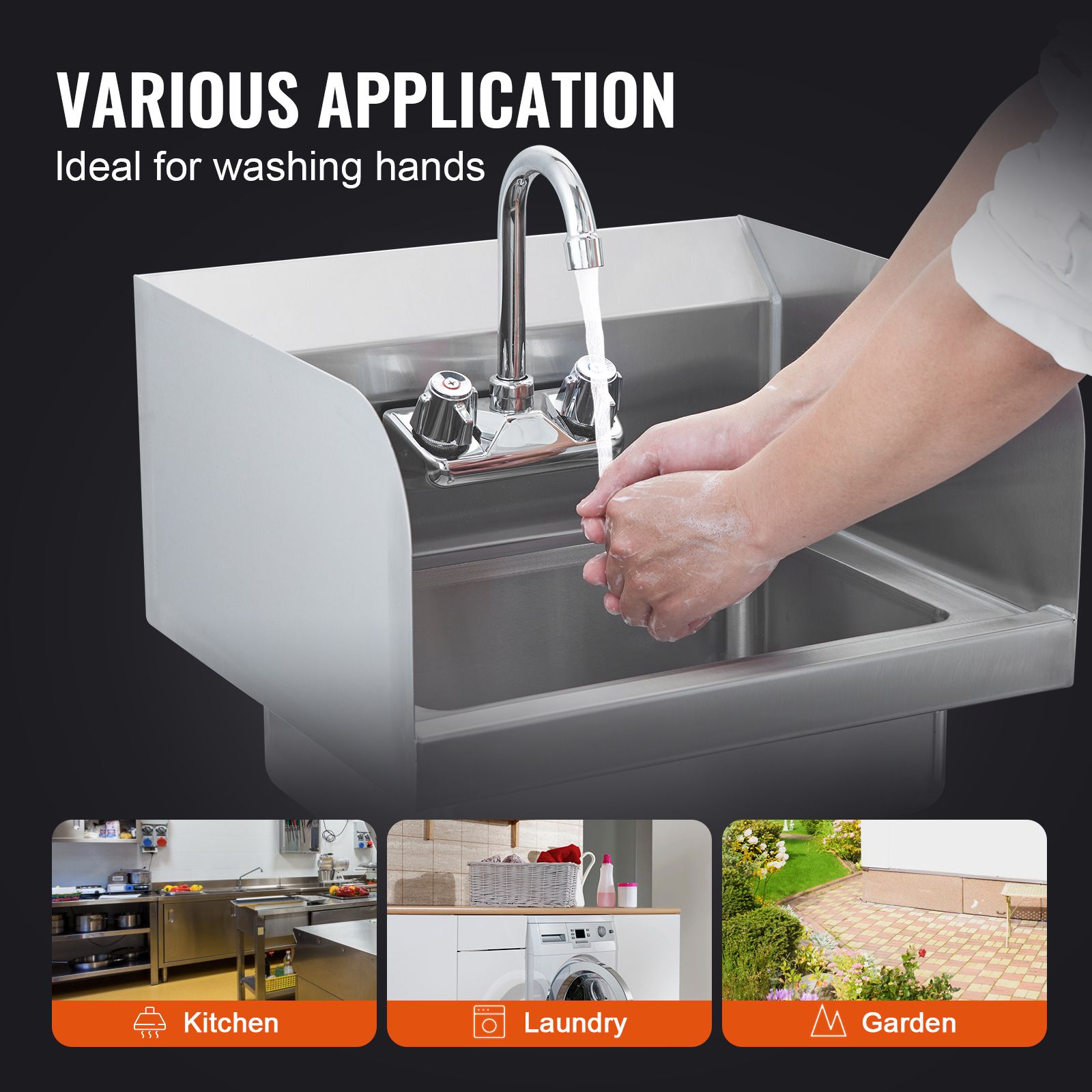 Musluklu ve Yan Sıçrama Koruyu - Commercial Kitchen Walls incelemesi ve fiyatı