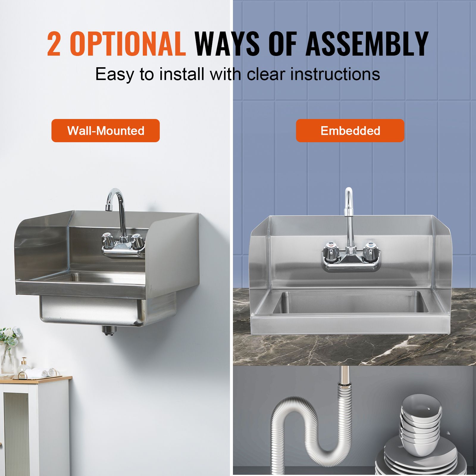 Musluklu ve Yan Sıçrama Koruyu - Commercial Kitchen Walls incelemesi ve fiyatı