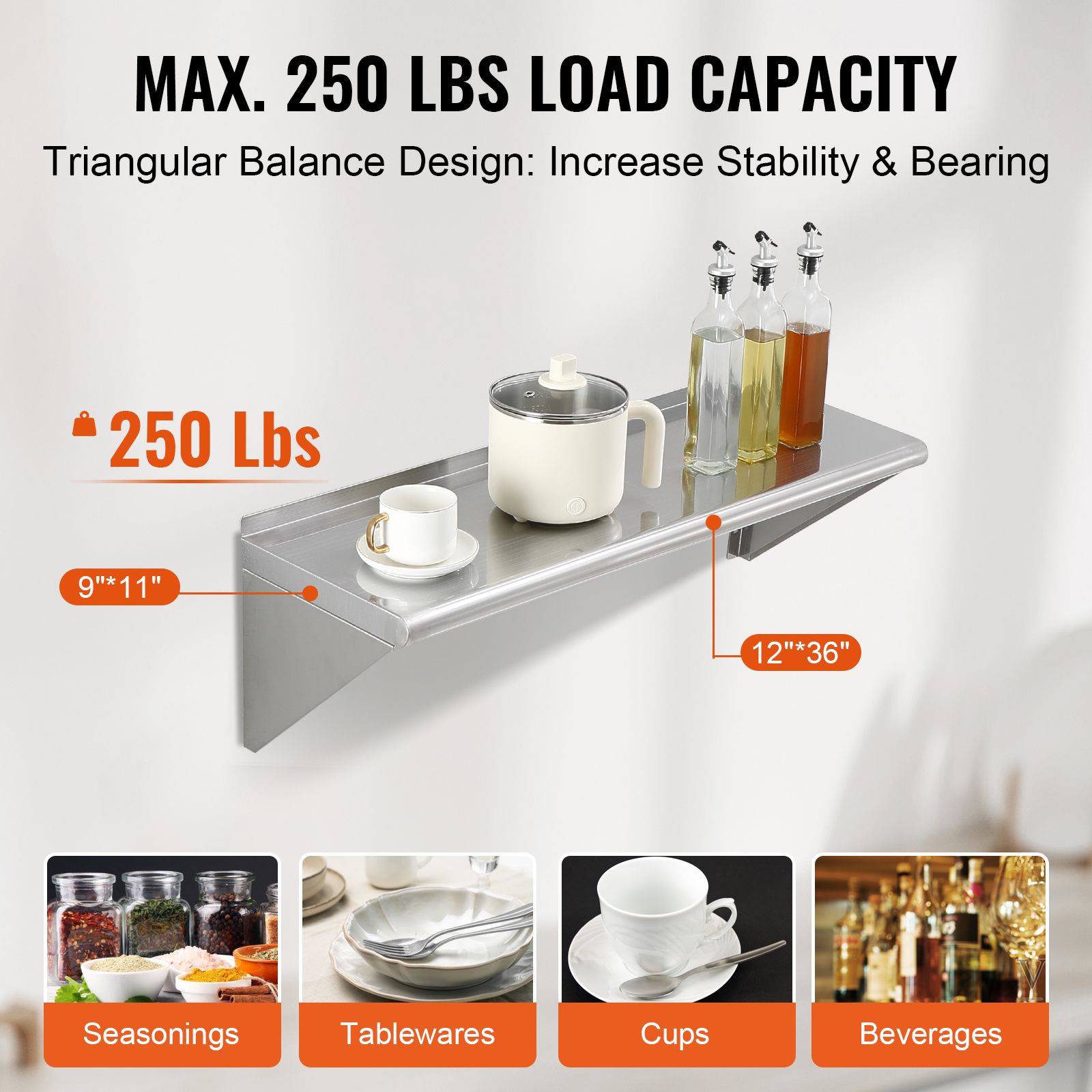 12 inç x 36 inç Paslanmaz Çeli - Commercial Kitchen Walls incelemesi ve fiyatı