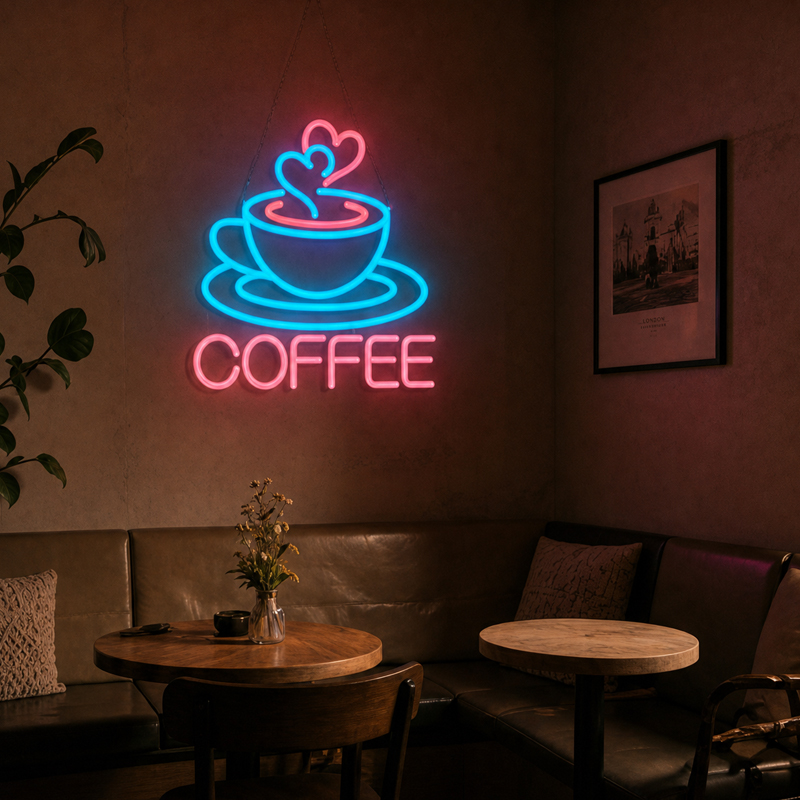 Kahve Neon Tabelası LED Neon I - Commercial Kitchen Walls incelemesi ve fiyatı