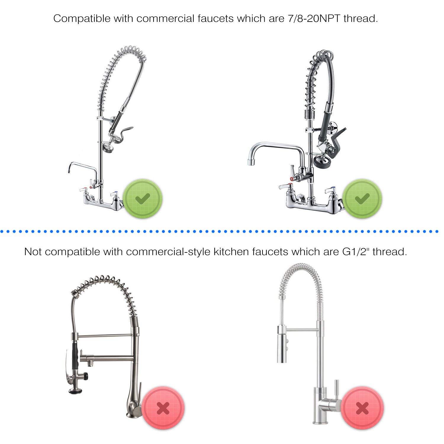 Stokta Ön Durulama Püskürtücü  - Commercial Kitchen Faucets incelemesi ve fiyatı