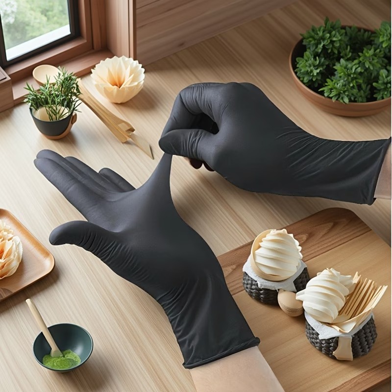 10/50/100 adet siyah tek kulla - Commercial Kitchen Gloves incelemesi ve fiyatı