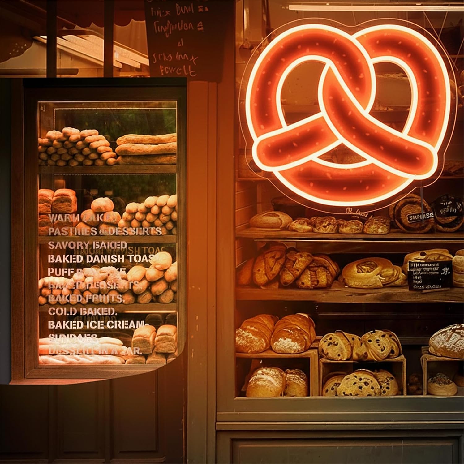 Pretzel Neon Tabela USB Güçlü  - Commercial Kitchen Walls incelemesi ve fiyatı