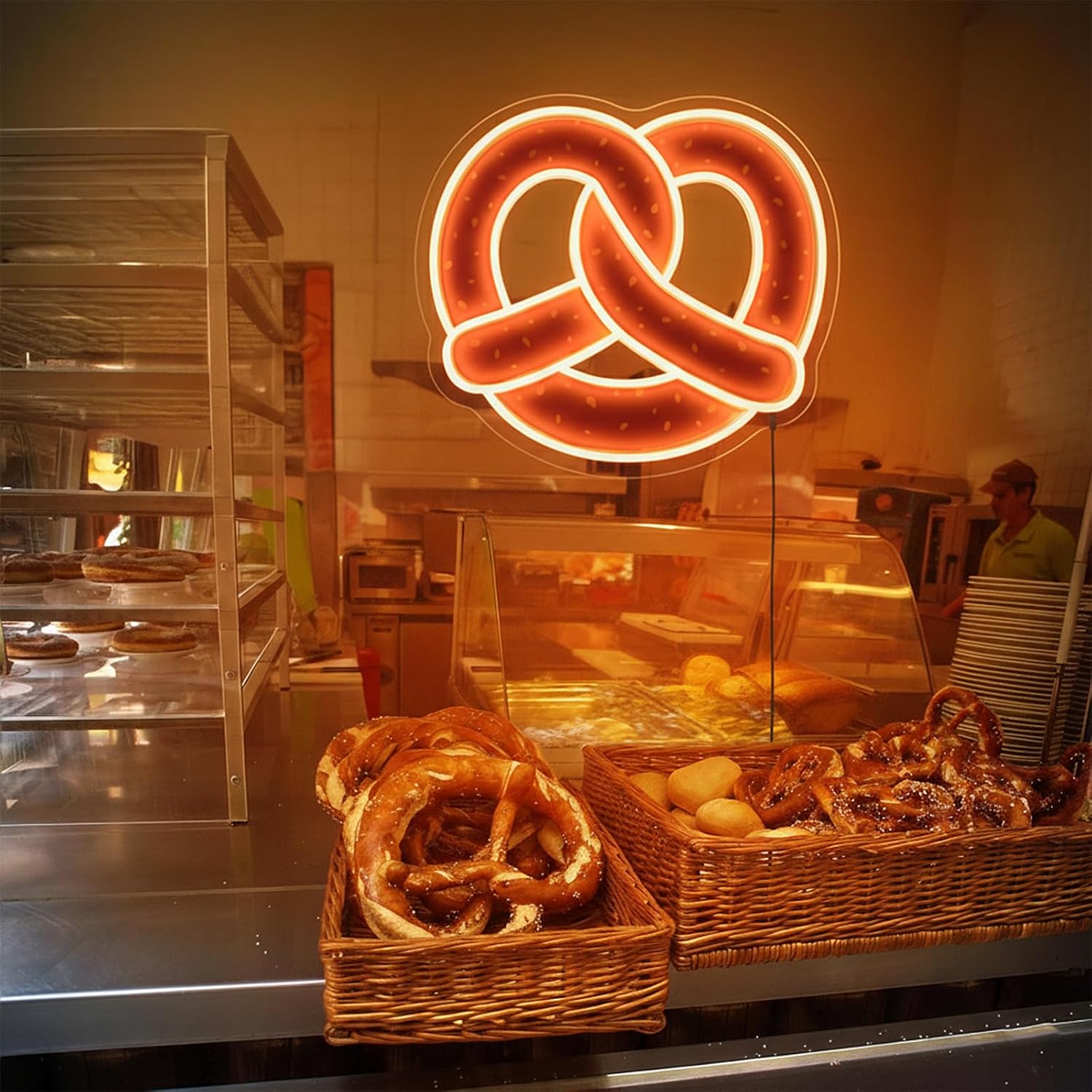 Pretzel Neon Tabela USB Güçlü  - Commercial Kitchen Walls incelemesi ve fiyatı